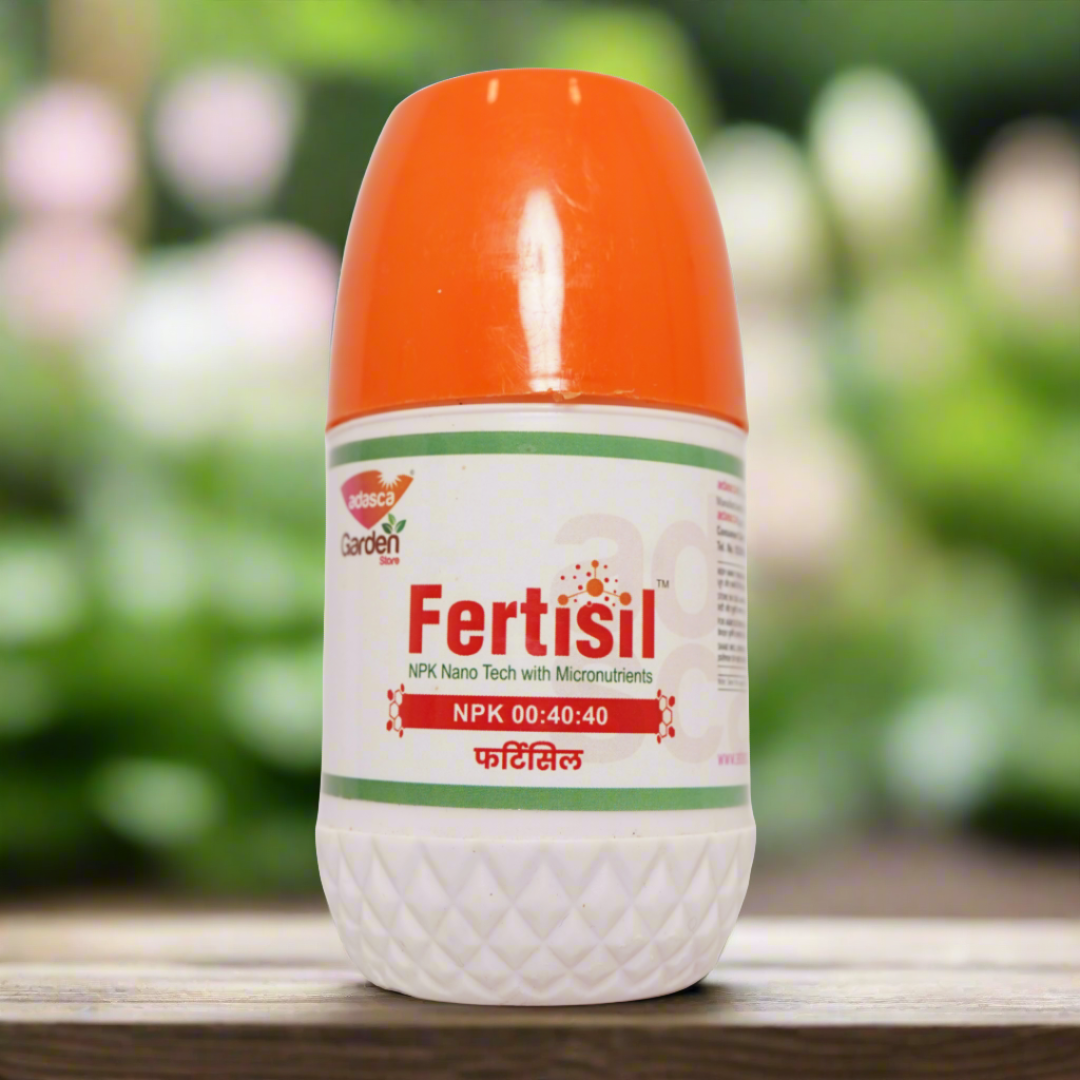 Fertisil 00:40:40 Best Fertilizer Purchase Online in India Nitrogen(N)-00%w/v | Phosphorous P as P2O3 - 40% w/v | Potassium (K) as K2O - 40% w/v Increases quantity and size of leaves and flowers of home garden